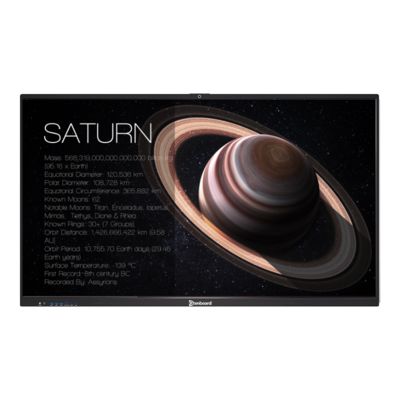 Qtenboard Panneau plat interactif à résolution 4K avec 40 points tactiles et Android 14.0 pour l'éducation et le bureau