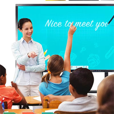 55-110 Inch 4K Resolution Interactive Smart Board with 40-50 Touch Points and Dual OS for Education and Meetings