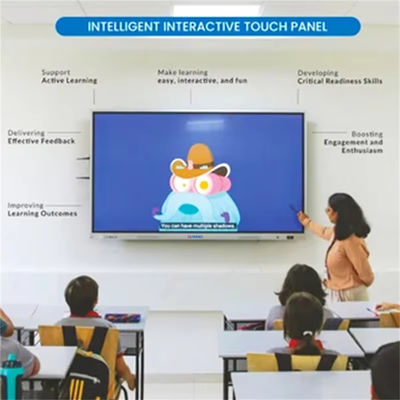 Qtenboard 86 Inch Interactive Whiteboard Smart Board with 4K Resolution 40-50 Touch Points and Android 14.0 OS