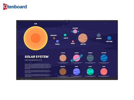 Qtenboard 55-110 Inch 4K LCD Touch Screen Interactive Whiteboard with 20-40 Touch Points Smart Board