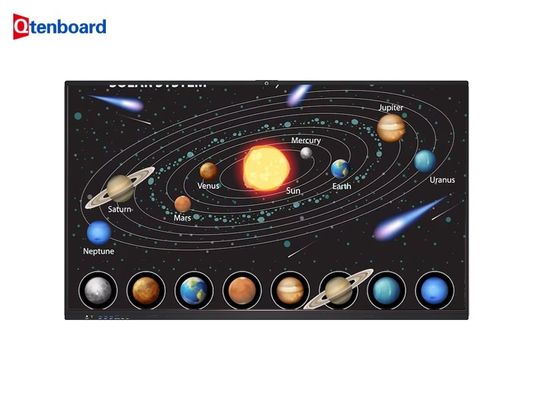 Qtenboard 75 Inch 4K Screen Smart Whiteboard with 20-40 Touch Points for Interactive Collaboration