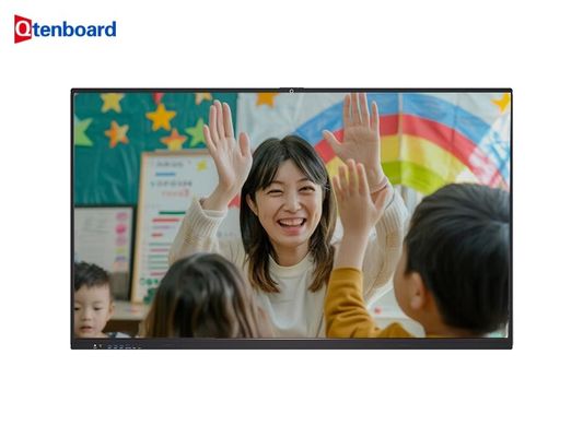 Qtenboard 86 Inches 4K UHD Interactive Whiteboard with 20-40 Touch Points for Conference and Education