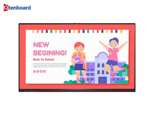 Qtenboard 86 Inch UHD 4K 20 Touch Point Interactive Flat Panel Digital Display Pen/finger Touch Writing Method