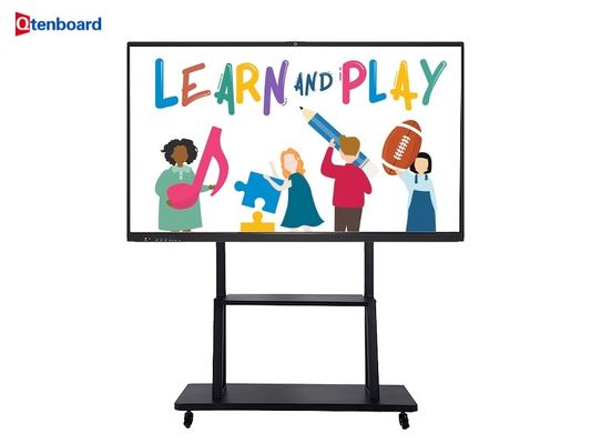 Qtenboard Interactive Whiteboard with AI Function Android 14.0 Windows Dual System and Built-in DMS Platform for Education