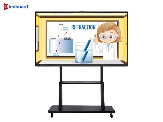 Qtenboard 4K Display 65 75 86 Inch Smart Touch Screen Interactive White Board with 1mm Anti-touch ODM
