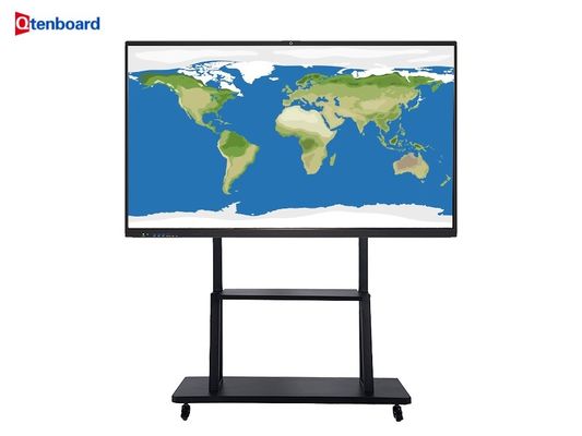 تخته سفید تعاملی دیجیتال Qtenboard عمده فروشی فروش داغ Oem Odm 4k Lcd صفحه نمایش 100 86 75 65 55 اینچ صفحه تخت برای رواندا