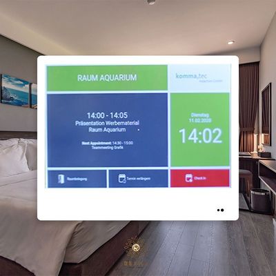 8 дюймовый экран Smart Hotel Room Control Panel предлагающий дисплей с разрешением 1280x800 идеально подходит для систем автоматизации номера