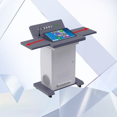 Qtenboard Smart Digital Podium avec entrée multimédia OPS Ordinateur et un flux de travail d'enseignement à une seule touche pour les écoles intelligentes