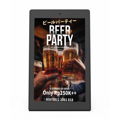 8-Inch HD Portrait Display Restaurant Ordering Tablet with RK3399 Hexa-Core Processor and L-Shaped Countertop Design