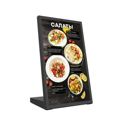 Qtenboard 8-inch Portrait HD Display Restaurant Ordering Tablet with RK3399 Hexa-Core Processor and L-Shaped Touch Design