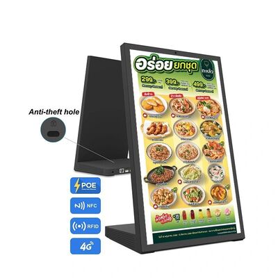 Tablero de menú digital 4K para restaurantes, patios de comidas y cafeterías