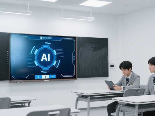 Panel plano interactivo 4K EDLA con herramientas de enseñanza de IA para una colaboración inteligente en el aula