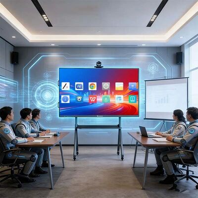86 Inch 4K Google EDLA Certified Interactive Whiteboard AI Powered Video Conferencing for Corporate Hybrid Meeting Room