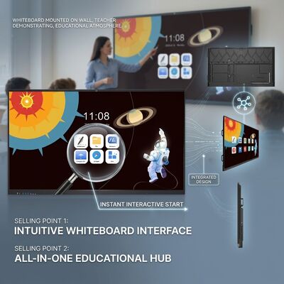 75'' Smart Interactive Panel For Teaching Aluminum Alloy Frame