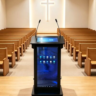 Qtenboard QM-5533JT-CONF 55 Inch Front Display Smart Digital Podium with Thunderbolt 4 Connectivity and Silent Cooling System
