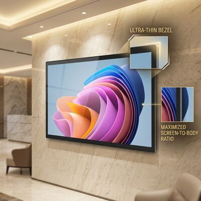 65 Inch Ultra-Narrow Bezel Wall-Mounted Digital Signage 4K Display Multi-Terminal Control Android 16 Qtenboard