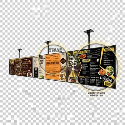 QM-4315GPW 43 Inch Digital Menu Board with 500 cd/m2 High Brightness and IP65 Dustproof Waterproof Protection