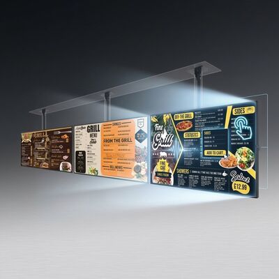 QM-5515GPW 55 Inch 4K Touch Screen Digital Menu Board Self Ordering Display for Fast Food Restaurant