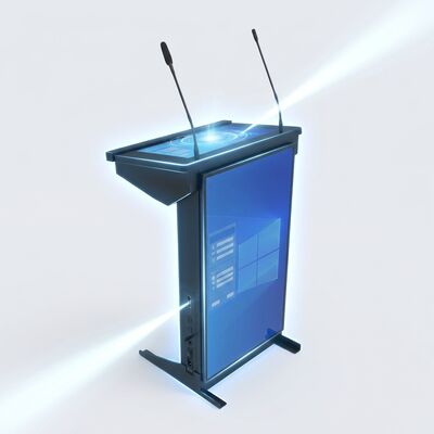 15.6-21.5 Inch Dual Screen Digital Podium Windows 11 Interactive Teaching Lectern for Schools