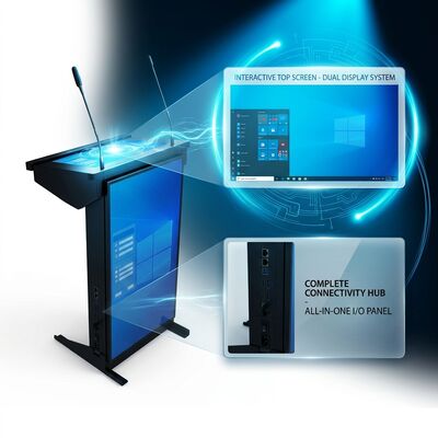22-19 Inch Android 14 Touchscreen Digital Podium Interactive Training Center Lectern