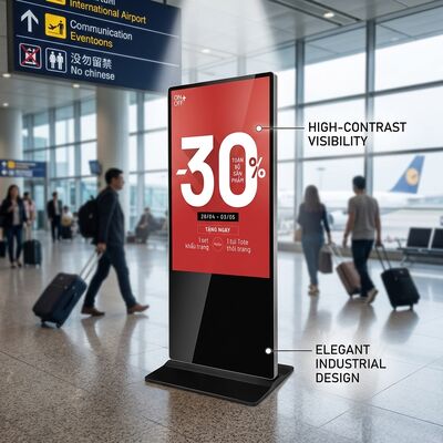 32 Inch Vertical Advertising Machine 4K Android Floor Standing Digital Signage Display