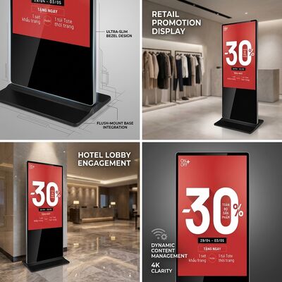49 Inch Vertical Advertising Machine 4K Android Corporate Communication Digital Signage Display