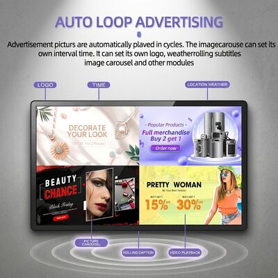 43 Inch 2K Wall-Mounted Digital Signage Scheduled Playback Bank Branch Information Display HDMI LAN